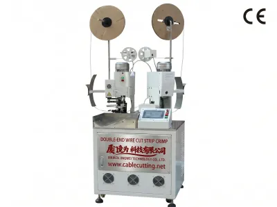 Automatisk trådklipp, stripp og klem-maskin med dobbel ende - Wire Cut Strip Crimp Machine