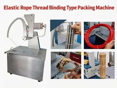 Automatisk bindemaskin for blomster- og grønnsaksbunting - Elastisk tau trådbindingstype pakkemaskin JW-ERTB Thumb