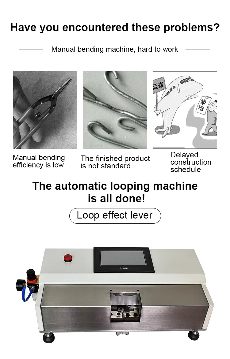 Metalltrådsløkkemaskin, Krokløkkemaskin, Buebøyningsmaskin 