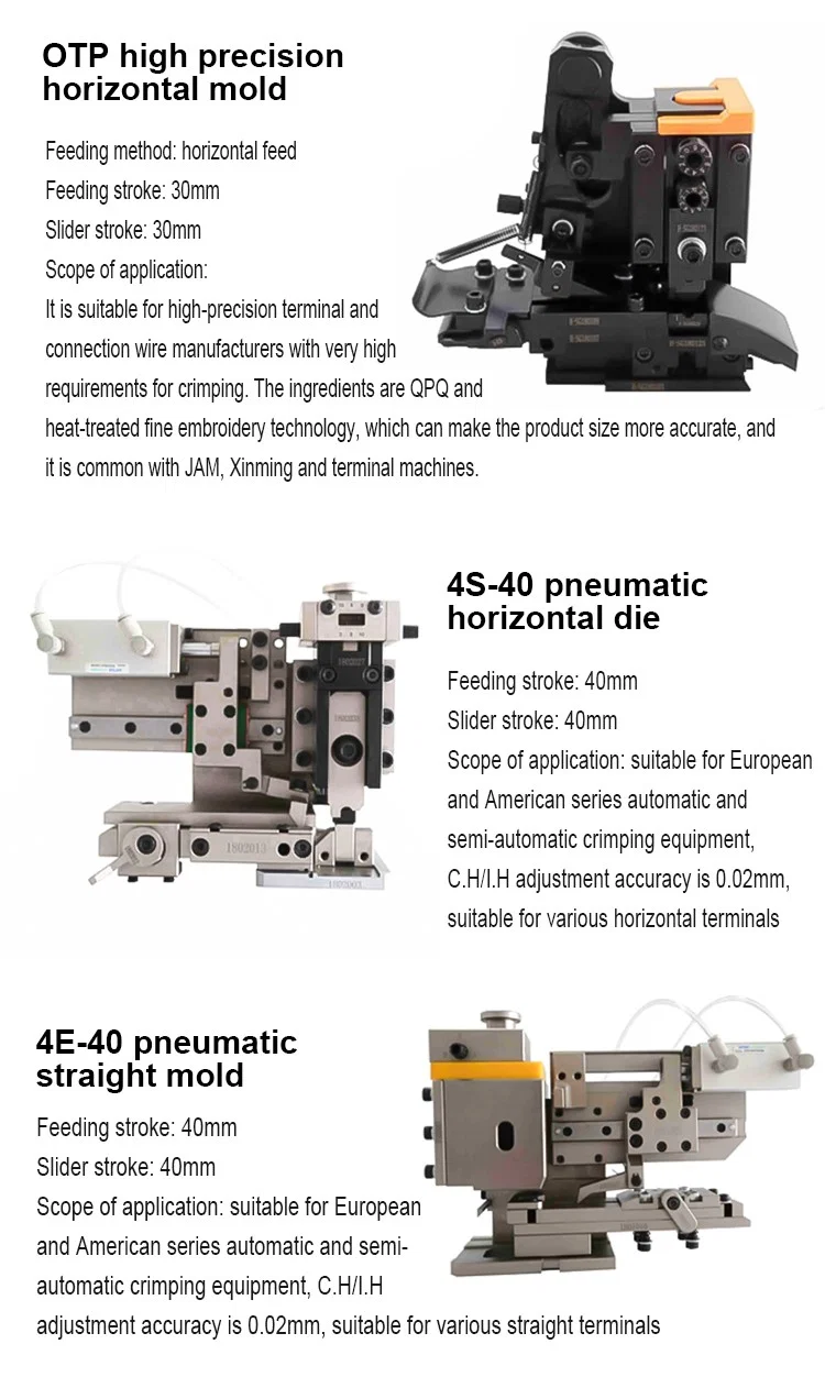 OTP høypresisjons horisontal form, Wire Terminal Crimping Applikator, Terminal Press Tool, Terminal Crimping Applikator