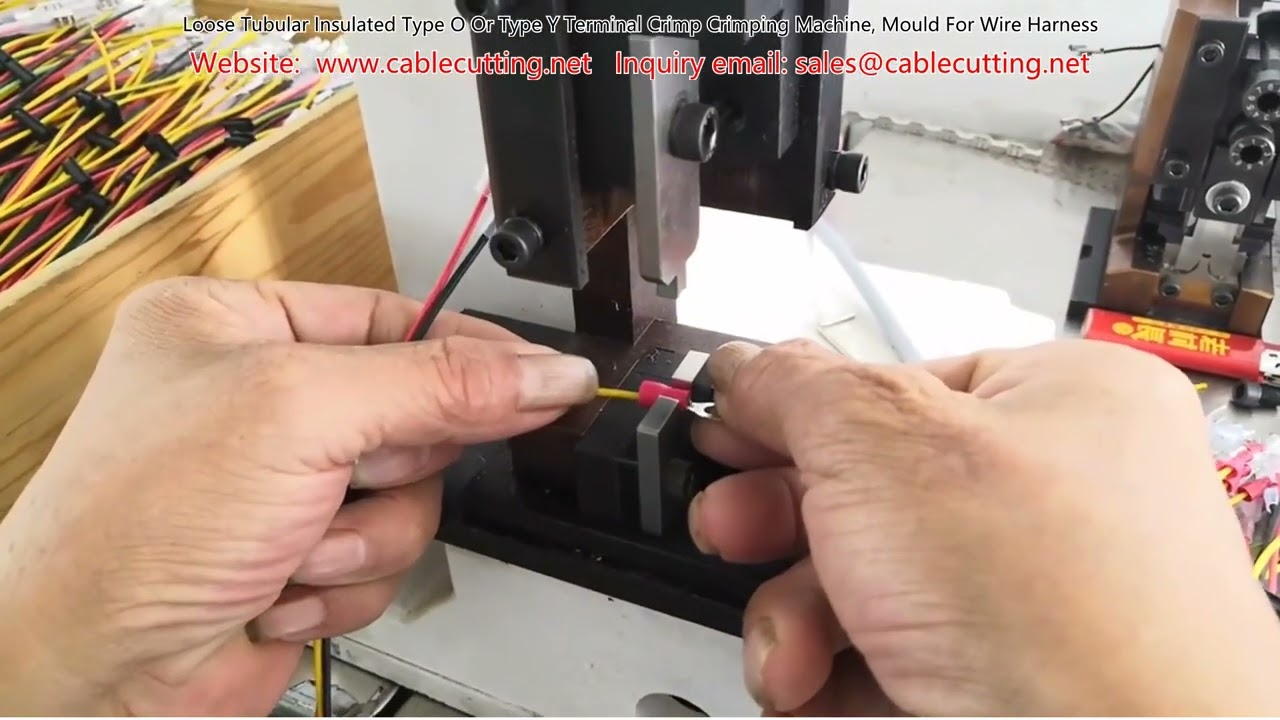 Loose Tubular Insulated Type-O or Type-Y Terminal Crimping Machine with Wire Harness Mould
